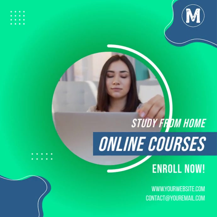 Iklan Video Pendidikan Kursus Online Templat | PosterMyWall