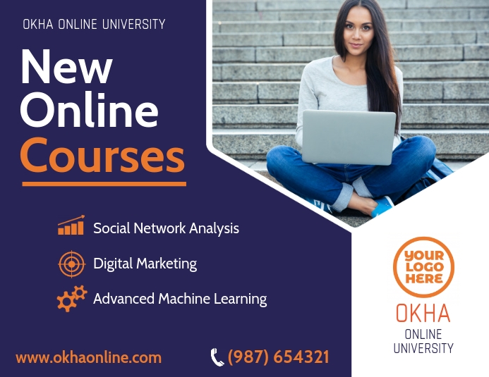 Online Courses Home Learning Flyer Template PosterMyWall