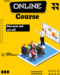 Online Courses  Instagram Portrait template