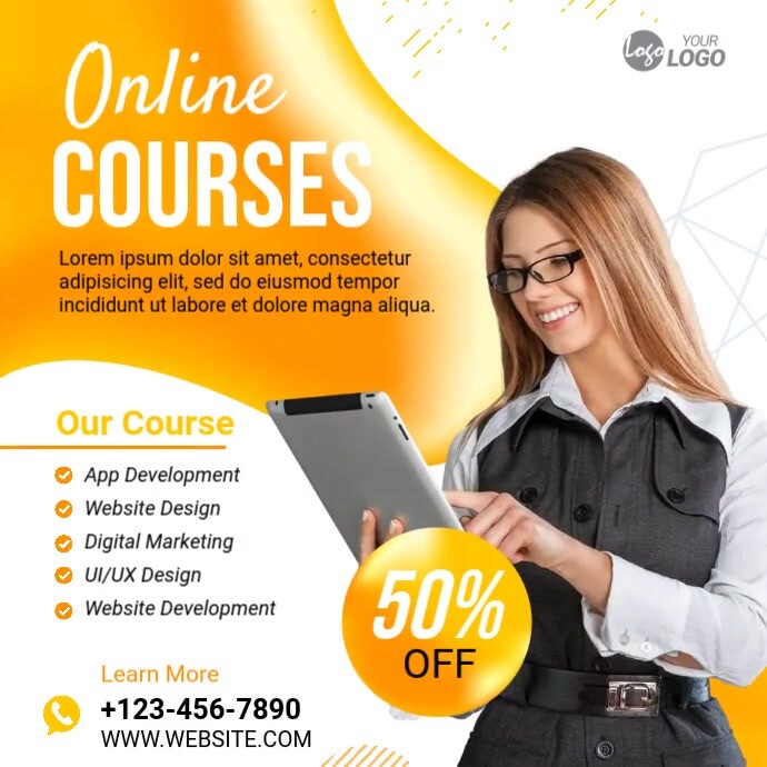 Online Courses Instagram Post Template | PosterMyWall