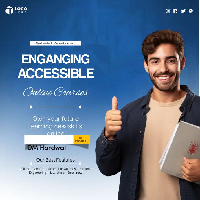 Copy of Online Courses Posts Templates | PosterMyWall