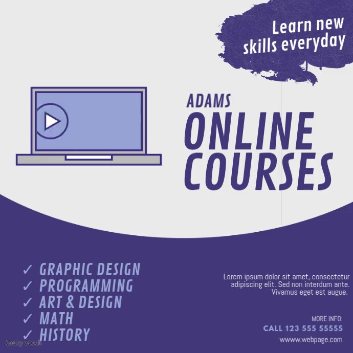 Copy of Online Courses Video Ad Template | PosterMyWall