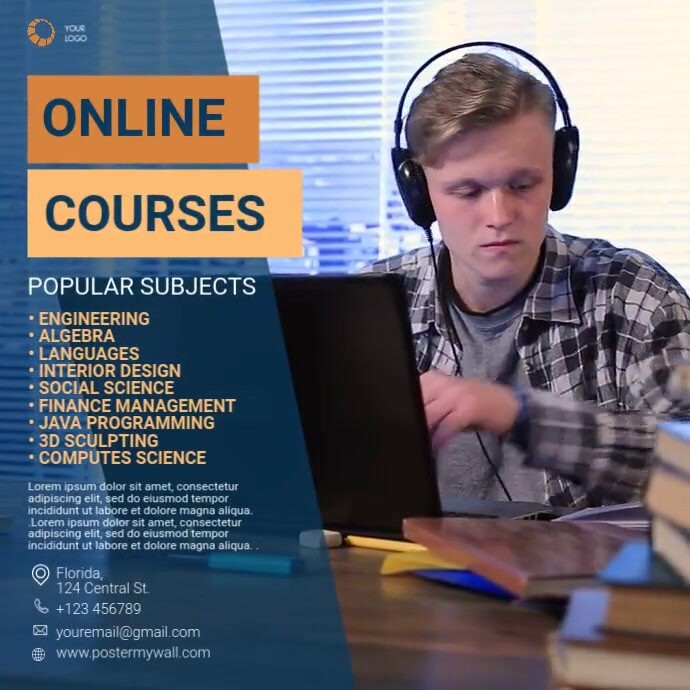 Copy of Online Courses Video Ad Template | PosterMyWall