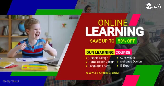 Course Video Cover Online Courses Video Template | PosterMyWall