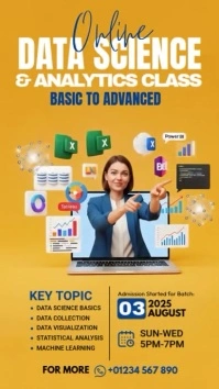 Online Data Science Class Instagram Story template