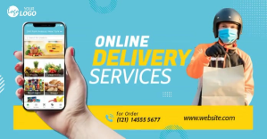 Online Delivery Service Ad Facebook Shared Image template