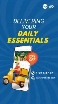 Online Delivery service Ad Template Instagram Story