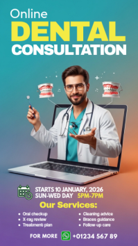 Online Dental Consultation Instagram Story template
