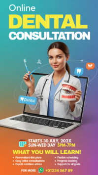 Online Dental Consultation Digital Display (9:16) template