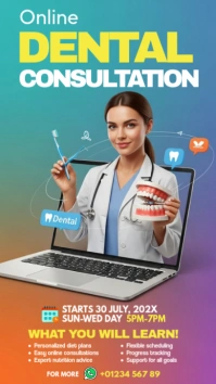 Online Dental Consultation Digital Display (9:16) template