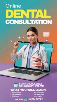 Online Dental Consultation Instagram Story template
