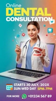Online Dental Consultation Instagram Story Instagram-verhaal template