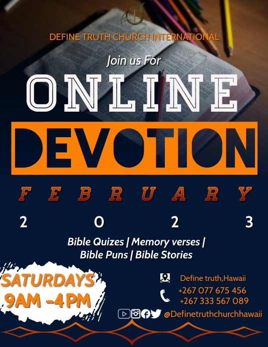 ONLINE DEVOTION Template | PosterMyWall