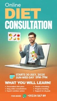 online diet consultation Instagram Reel template