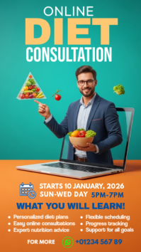 Online Diet Consultation Instagram Story template