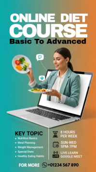 Turquesa Online Diet Course Instagram Story Template