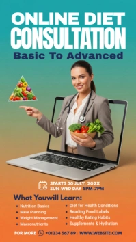 online diet consultation История на Instagram template