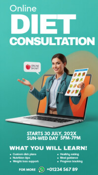 Online Diet Consultation Digital Display (9:16) template