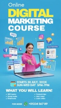 Online Digital Marketing Course Instagram Reel template