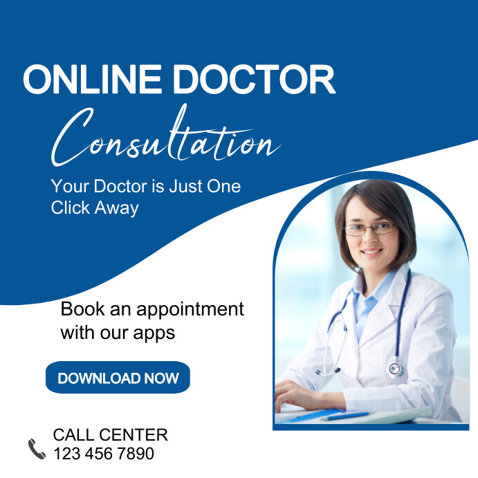 Online Doctor Consultant Instagram Post Template | PosterMyWall