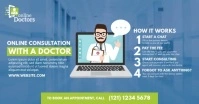 Online Doctor Consultation Ad Facebook Shared Image template