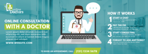 Online Doctor Consultation Facebook-coverfoto template