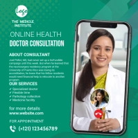 Online Doctor Consultation social media post Square (1:1) template