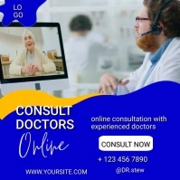 Online doctor Instagram Post template