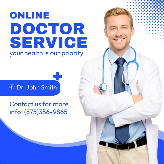 Doctor Service List Online Doctor Service Template | PosterMyWall