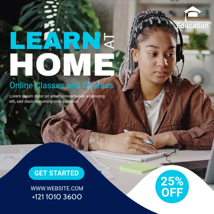 Online Education Ad Template Publicação no Instagram