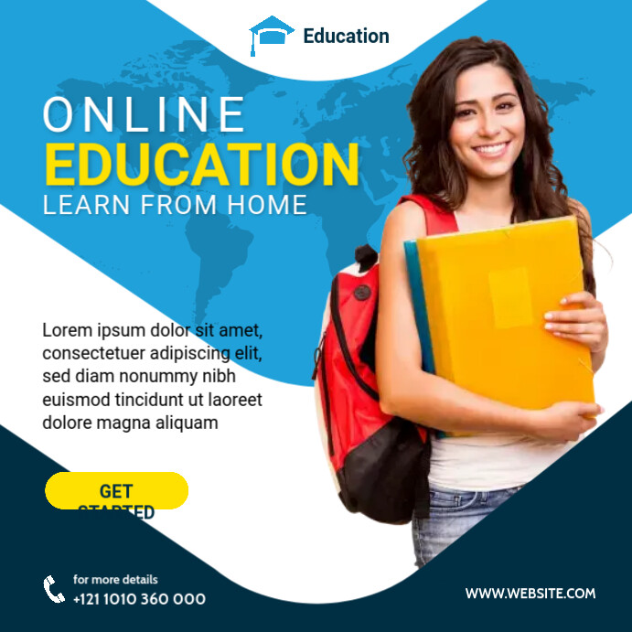 Online Education Banner Ad Template | PosterMyWall