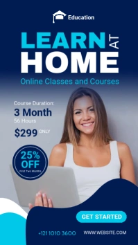 Online Education Banner Ad Template Instagram Story