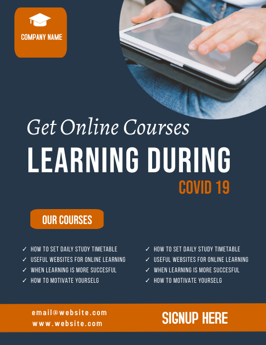 Copy of ONLINE EDUCATION FLYER | PosterMyWall