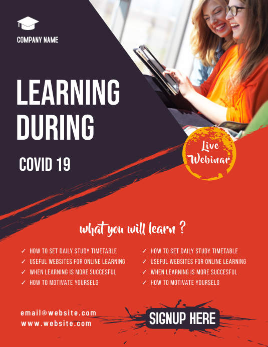 Copy of ONLINE EDUCATION FLYER | PosterMyWall