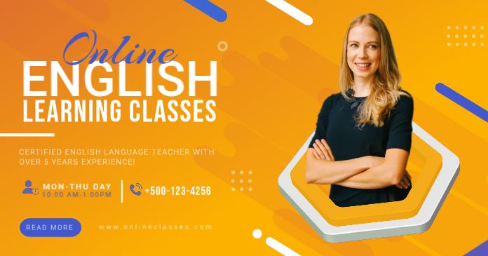 Online English Classes Template | PosterMyWall