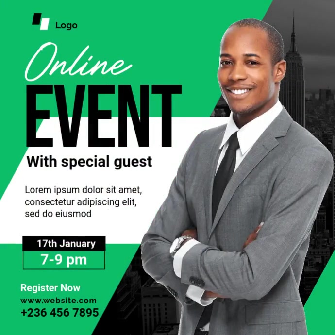 Online Event Banner ad Template | PosterMyWall