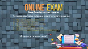 online exam announcement video Digitale display (16:9) template