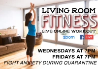 online exercise class virtual workout fitness Cartolina template