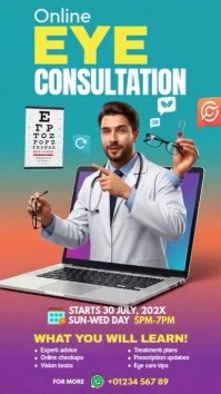 Online Eye Consultation Instagram Story template