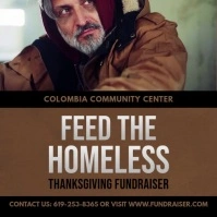 Online Feed the Homeless Charity Advert Square (1:1) template
