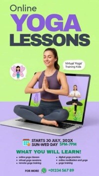 Online Fitness Class Instagram Story template