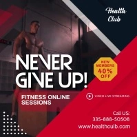 Online Fitness Classes Social Media Ad Template Instagram Post