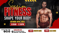 Online Fitness Training YouTube Thumbnail template