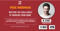 Online Free Webinar Invitation Promo Image Ad Рекламное объявление Facebook template