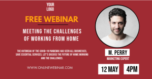 Online Free Webinar Invitation Promo Image Ad Anuncio de Facebook template