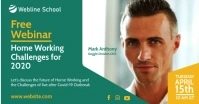 Online Free Webinar Invitation Promo Image Ad Imagen Compartida en Facebook template
