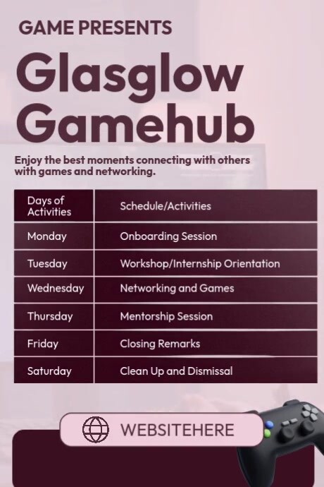 Online Game Event Poster template