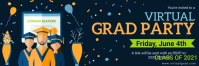 Online grad party invitation banner template