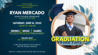 Online Grad Party Invitation Digital Display template