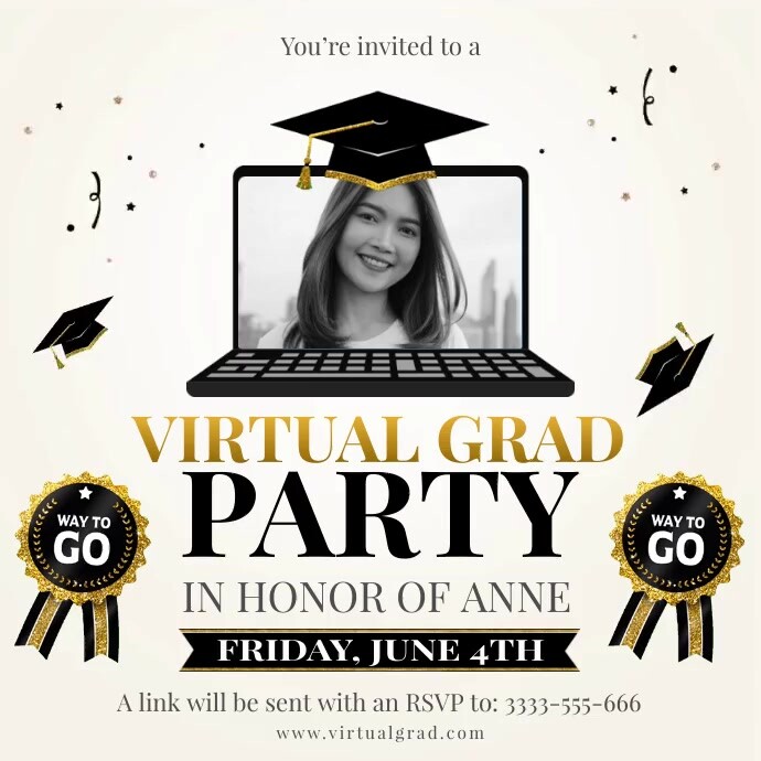 Graduation Invitation Sites Virtual Graduation Invitation | Open,